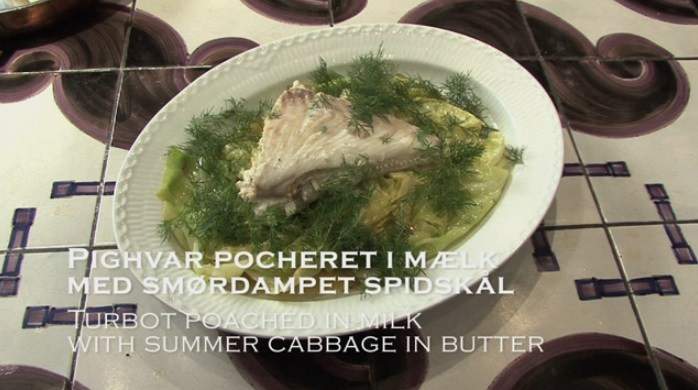 Pighvar pocheret i mælk